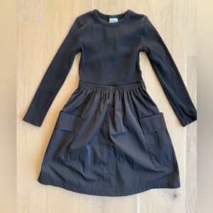 Zara Black Long Sleeve Kids Dress with Pockets